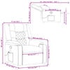 vidaXL Poltrona de massagens reclin&aacute;vel couro artificial cor creme