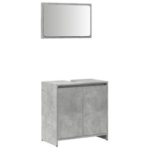 vidaXL 2 pcs conj. m&oacute;veis casa banho derivados madeira cinza cimento