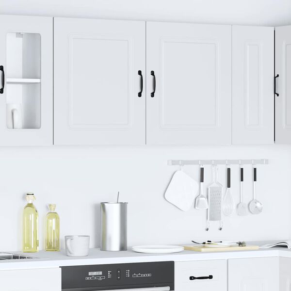 vidaXL Arm&aacute;rios de parede de cozinha 2pcs Kalmar deriv. madeira branco