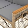 vidaXL Conjunto de Sof&aacute; Reclinado para Jardim Bege e Cinza Claro