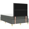 vidaXL Cama Box Spring LED Cinza Escuro 120 x 190 cm tecido