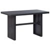 vidaXL Mesa de jardim 110x60x67 cm vime PE preto