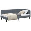 vidaXL Estrutura de Cama de Canto Cinza Escuro 90 x 190 cm Veludo