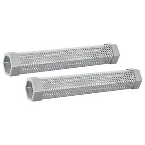 vidaxl Tubo de Defumador 2 pcs 5 x 5 x 30 cm A&ccedil;o Inoxid&aacute;vel 304
