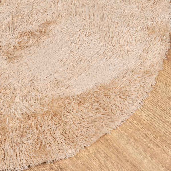 vidaXL Tapete shaggy de pelo alto NAVARRA 200x200 cm poli&eacute;ster bege