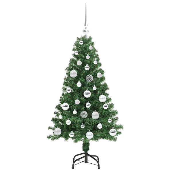 vidaXL &Aacute;rvore de Natal Artificial Verde 120 cm PVC, A&ccedil;o e Pl&aacute;stico