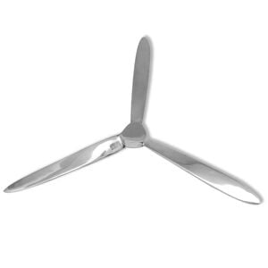 vidaXL H&eacute;lice de parede 70 cm alum&iacute;nio prateado