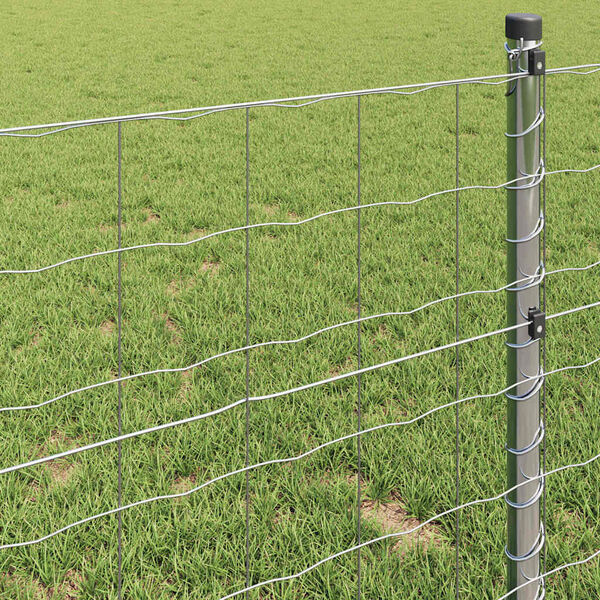 vidaXL Cerca Euro Prateado 1 x 25 m