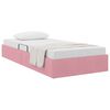 vidaXL Cama com Armazenamento com cabeceira Rosa 90 x 190 cm Veludo