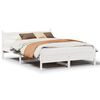 vidaXL Cama sem colch&atilde;o 140x190 cm madeira de pinho maci&ccedil;a branco