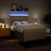 vidaXL Cama com molas/colch&atilde;o 160x200 cm tecido cor creme