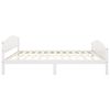vidaXL Estrutura de cama 160x200 cm pinho maci&ccedil;o branco