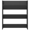 vidaXL Sapateira de parede 80x18x90 cm contraplacado cinzento