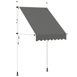 vidaXL Toldo retr&aacute;til manual 150 cm antracite