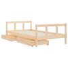 vidaXL Estrutura de cama infantil c/ gavetas 90x190 cm pinho maci&ccedil;o