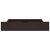 vidaXL Cama com 2 gavetas 140x200 cm pinho maci&ccedil;o castanho-escuro