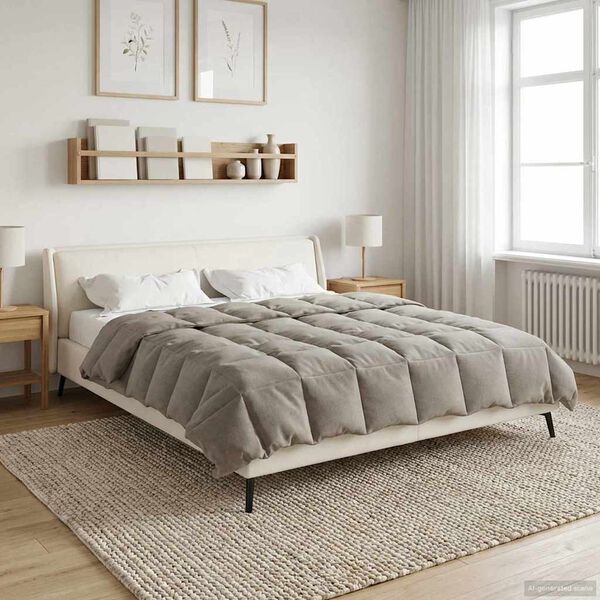 vidaXL Edredom de Inverno Colchonete Verde 200 x 220 cm Microfibra