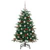 vidaXL &Aacute;rvore de Natal Artificial Verde 120 cm PVC, Metal e Pl&aacute;stico