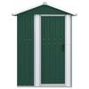 vidaXL Abrigo de jardim 126x97,5x177 cm a&ccedil;o galvanizado verde