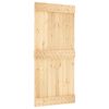 vidaXL Porta Deslizante NARVIK Natural e Preto 95 x 210 cm (213,5 cm)