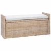 vidaXL Banco de arruma&ccedil;&atilde;o GENDT Natural 110 x 40 x 50 cm Vime