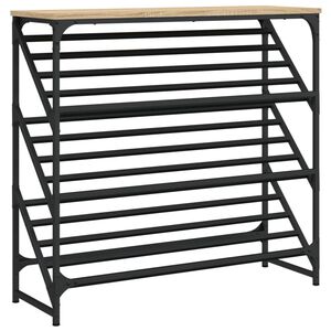 vidaXL Sapateira 90x30x85 cm derivados de madeira carvalho sonoma