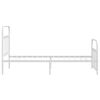 vidaXL Estrutura de cama com cabeceira e pés 100x190 cm metal branco