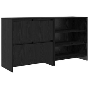 vidaXL Buffet 2 pcs Carvalho Preto 70 x 41 x 75 cm Madeira processada
