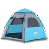 vidaXL Tenda de campismo cabana para 4 pessoas liberta&ccedil;&atilde;o r&aacute;pida azul