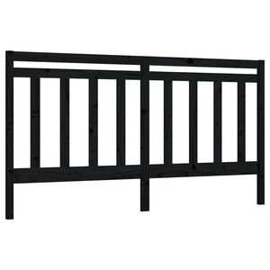 vidaXL Cabeceira de cama 206x4x100 cm pinho maci&ccedil;o preto