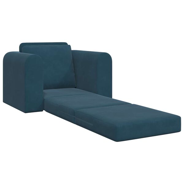 vidaXL Sof&aacute;-Cama Azul 98 x 71 x 83 cm Veludo