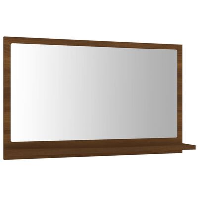vidaXL Espelho WC 60x10,5x37 cm derivados de madeira carvalho castanho