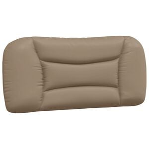 vidaXL Almofad&atilde;o de cabeceira Hvar 80 cm couro artificial cappuccino