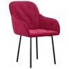 vidaXL Cadeiras de jantar 2 pcs veludo vermelho tinto