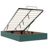 vidaXL Otomano Bed Frame No Colch&atilde;o Verde Escuro 120x200 cm Veludo