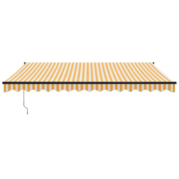 vidaXL Toldo retrátil automático 4,5x3 m amarelo e branco