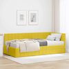 vidaXL Estrutura de Cama de Canto com Colch&atilde;o 2 pcs Amarelo Veludo