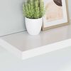 vidaXL Prateleira de parede suspensa 50x23x3,8 cm MDF branco