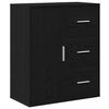 vidaXL Buffet Carvalho Preto 60 x 31 x 70 cm Derivados de Madeira