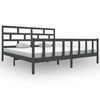 vidaXL Estrutura de cama super king 180x200 cm pinho maci&ccedil;o cinza