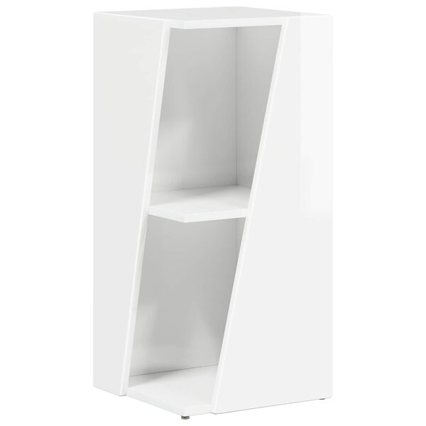 vidaXL Prateleira Lateral Branco Brilhante 33 x 32 x 70,5 cm