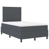 vidaXL Cama Box Spring LED Cinza Escuro e Branco 120 x 200 cm