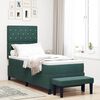 vidaXL Cama Box com colch&atilde;o Verde Escuro 80 x 200 cm Veludo