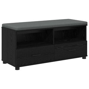 vidaXL Banco de Hall Carvalho Preto 100 x 38 x 46 cm