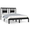 vidaXL Estrutura cama pequena casal 120x190 cm pinho maci&ccedil;o preto