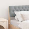 vidaXL Cabeceira estofada Cinzento-claro 75 cm
