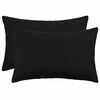 vidaXL Capa almofada 2 pcs HEERLEN Preto 40 x 60 cm Boucl&eacute;