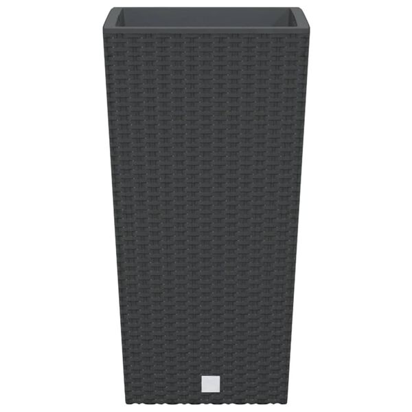 vidaXL Vaso com interior removível 11/26,5 L vime PP antracite