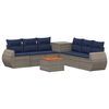 vidaXL Conjunto de Sof&aacute;s 8 unid. Cinza e Azul Marinho
