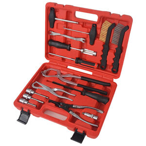 vidaXL Kit de ferramentas de montagem e manuten&ccedil;&atilde;o de trav&otilde;es 15 pcs